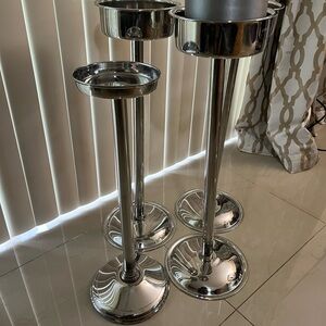 Winco chrome Wine Bucket with stand
